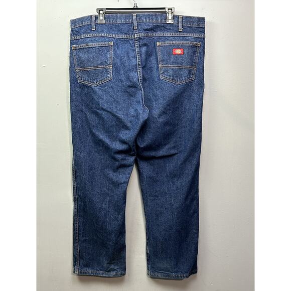 Dickies Jeans Mens 42x30 Blue Denim Straight Leg Classic Workwear Heavyweight - Picture 1 of 7